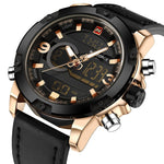 Naviforce Leather Water Resistant Watch