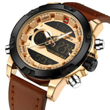 Naviforce Leather Water Resistant Watch