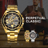 Forshining Golden Mechanical Watch