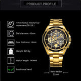 Forshining Golden Mechanical Watch