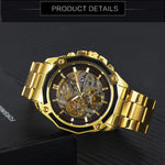 Forshining Golden Mechanical Watch