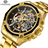 Forshining Golden Mechanical Watch