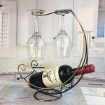 Creative Metal Wine Rack Hanging Wine Glass Holder Bar Stand Bracket Display Stand Bracket Decor