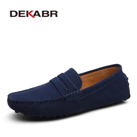Men Suede Driving Loafers