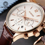 Men's Classy Leather Wrist Watch