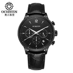 Men's Classy Leather Wrist Watch