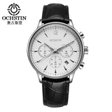 Men's Classy Leather Wrist Watch