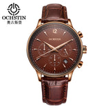 Men's Classy Leather Wrist Watch