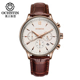 Men's Classy Leather Wrist Watch