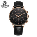 Men's Classy Leather Wrist Watch