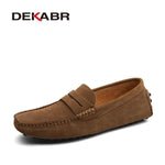 Men Suede Driving Loafers 01 Khaki / 6.5