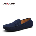 Men Suede Driving Loafers 01 Dark Blue / 6.5