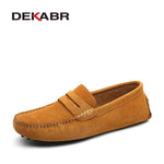 Men Suede Driving Loafers 01 Ligth Brown / 6.5