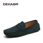 Men Suede Driving Loafers 01 Mo Green / 16