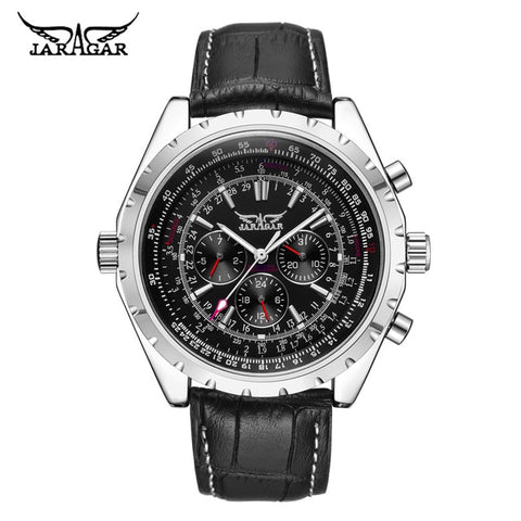 Men's Classic Black Dial Day&Date Automatic Mechanical Watch