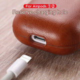 Luxury case For Apple AirPods Leather Charging Box for air pods 1 & 2